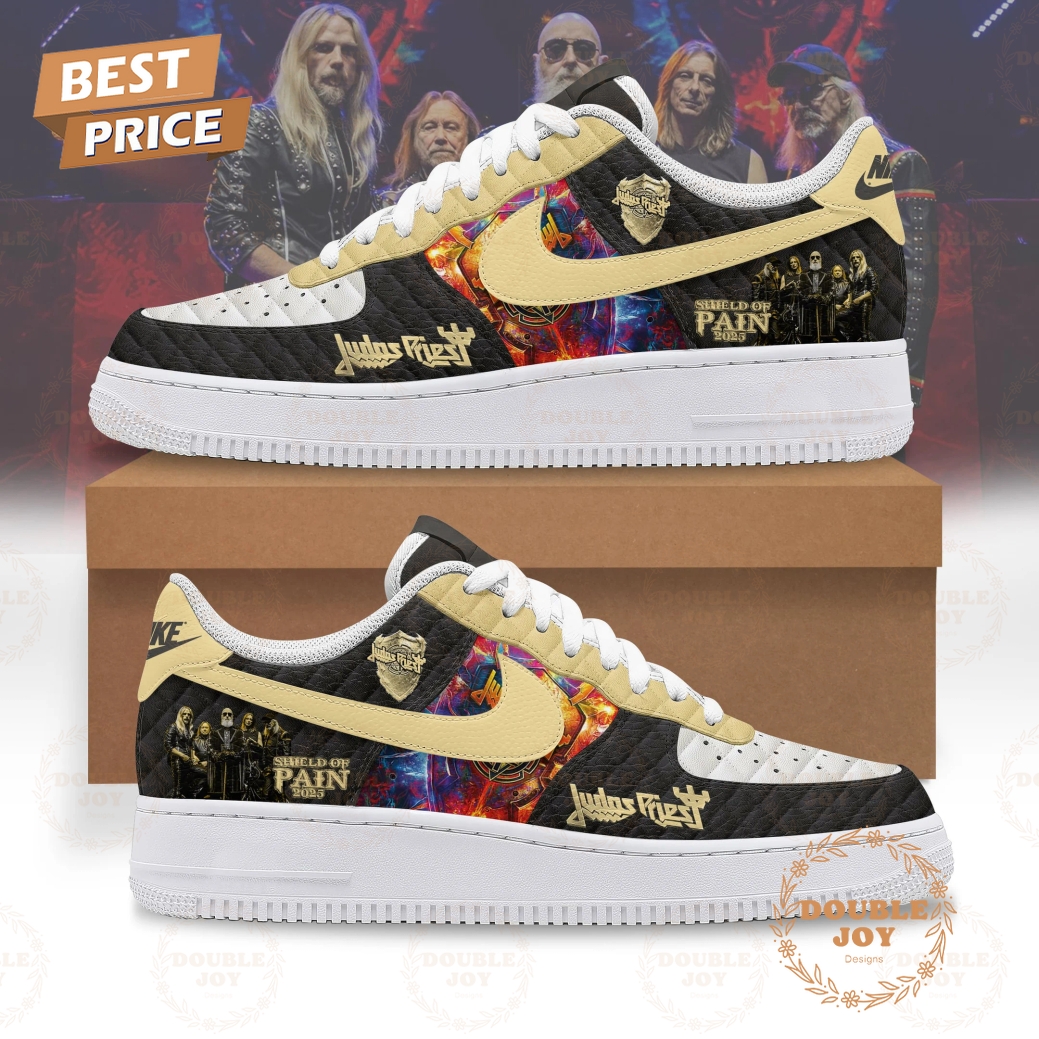 Judas Priest Shield Of Pain 2025 Limited Edition Air Force 1 Sneakers Judas Priest Shield Of Pain 2025 Limited Edition Air Force 1 Sneakers