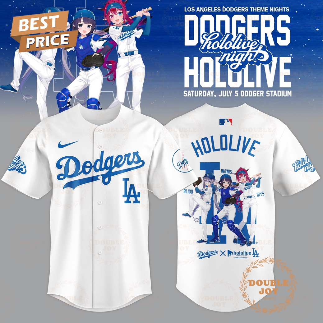 Los Angeles Dodgers Hololive Night 2025 Limited Edition Baseball Jersey Los Angeles Dodgers Hololive Night 2025 Limited Edition Baseball Jersey