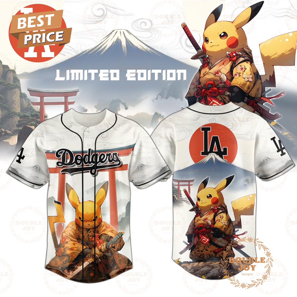 Los Angeles Dodgers x Pikachu Samurai 2025 Limited Edition Baseball Jersey Los Angeles Dodgers x Pikachu Samurai 2025 Limited Edition Baseball Jersey