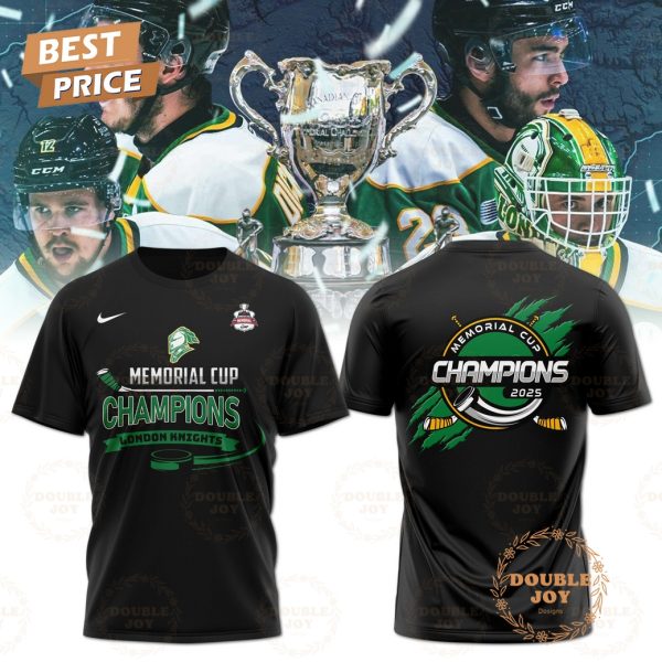 Memorial Cup Champions 2025 London Knights Special Edition T-Shirt, Hoodie – Black