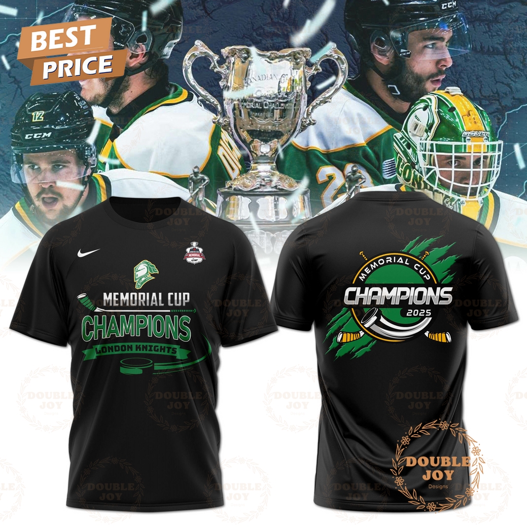 Memorial Cup Champions 2025 London Knights Special Edition T-Shirt, Hoodie - Black Memorial Cup Champions 2025 London Knights Special Edition T-Shirt, Hoodie - Black