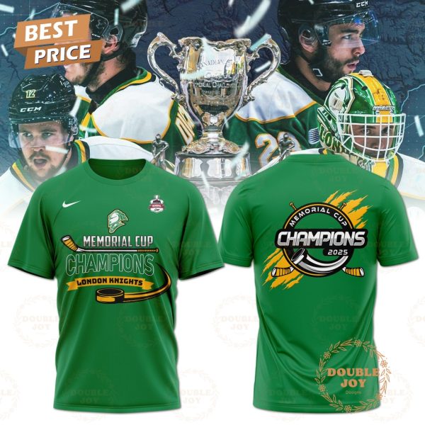 Memorial Cup Champions 2025 London Knights Special Edition T-Shirt, Hoodie – Green