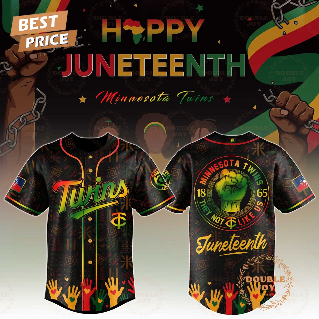 Minnesota Twins Happy Juneteenth They Not Like Us Limited Edition Baseball Jersey Minnesota Twins Happy Juneteenth They Not Like Us Limited Edition Baseball Jersey