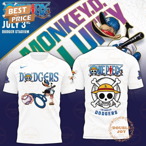 Los Angeles Dodgers 2025 One Piece Luffy Limited Edition Hoodie – White