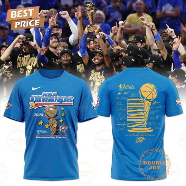 NBA Champs 2025 Finals Oklahoma City Thunder T-Shirt, Hoodie – Blue