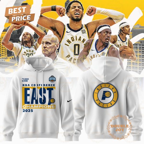 NBA Eastern Conference Champions 2025 Indiana Pacers Limited Edition Hoodie – White