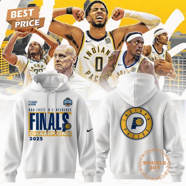 NBA Eastern Conference Finals Champions 2025 Indiana Pacers Hoodie – White