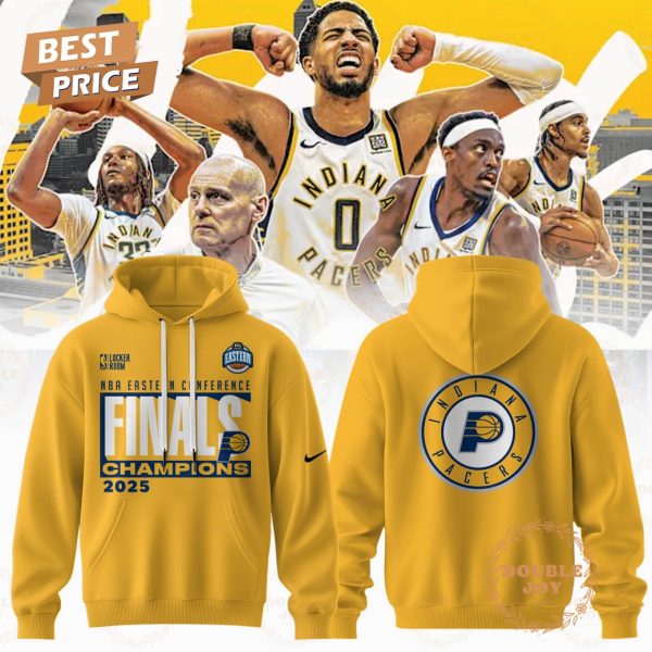 NBA Eastern Conference Finals Champions 2025 Indiana Pacers Hoodie – Yellow