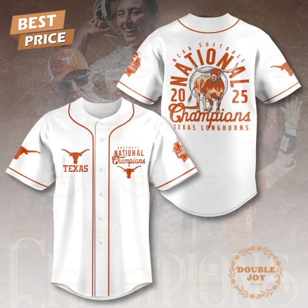 NCAA Softball National 2025 Champions Texas Longhorns Limited Edition Baseball Jersey