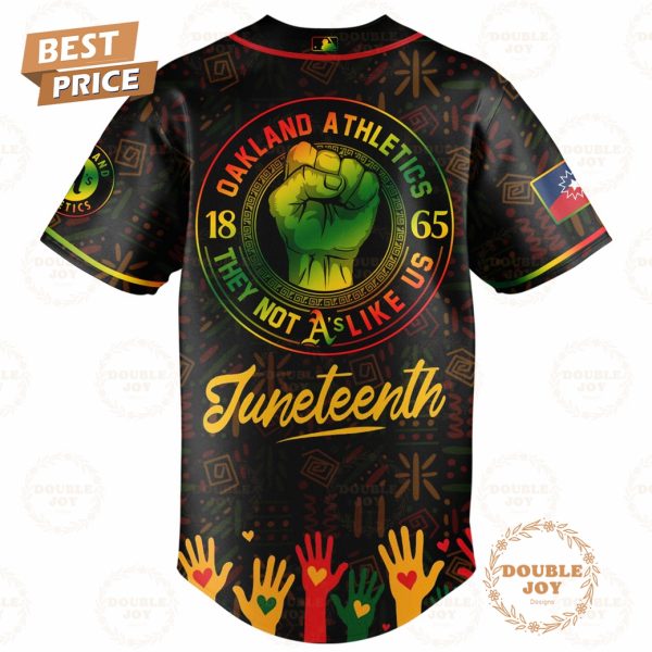Athletics Happy Juneteenth They Not Like Us Limited Edition Baseball Jersey
