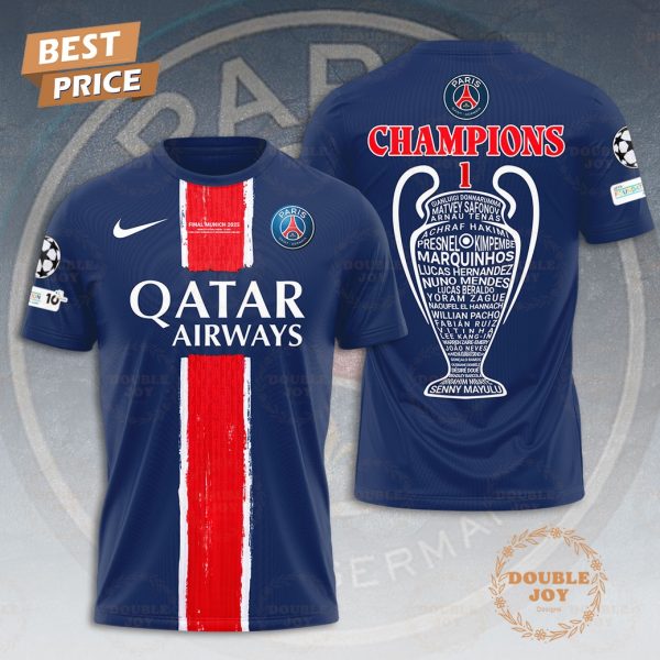Paris Saint-Germain FC Champions 1 Limited Edition T-Shirt, Hoodie