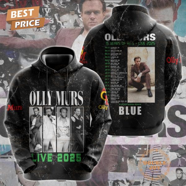 Olly Murs 15 Years Of Hits – Live 2025 Plus Very Special Guests Blue Limited Edition T-Shirt, Hoodie