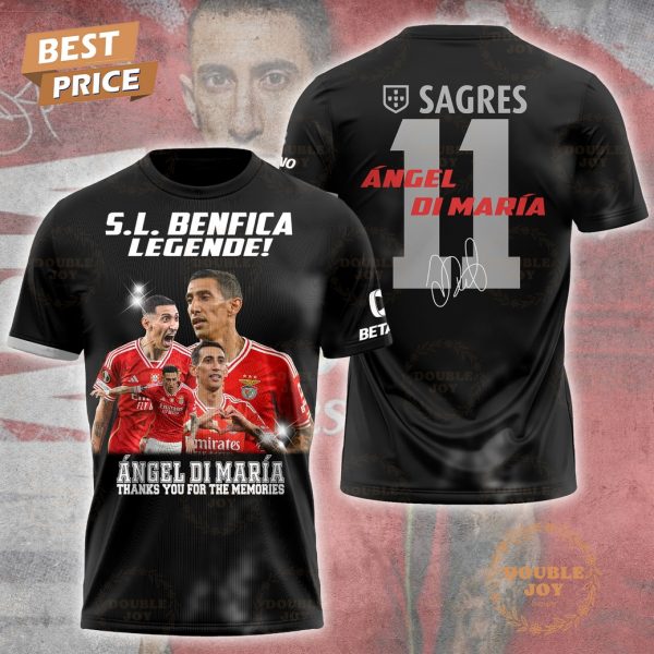S.L. Benfica Legende! Angel Di Maria Thank You For The Memories Limited Edition T-Shirt, Hoodie