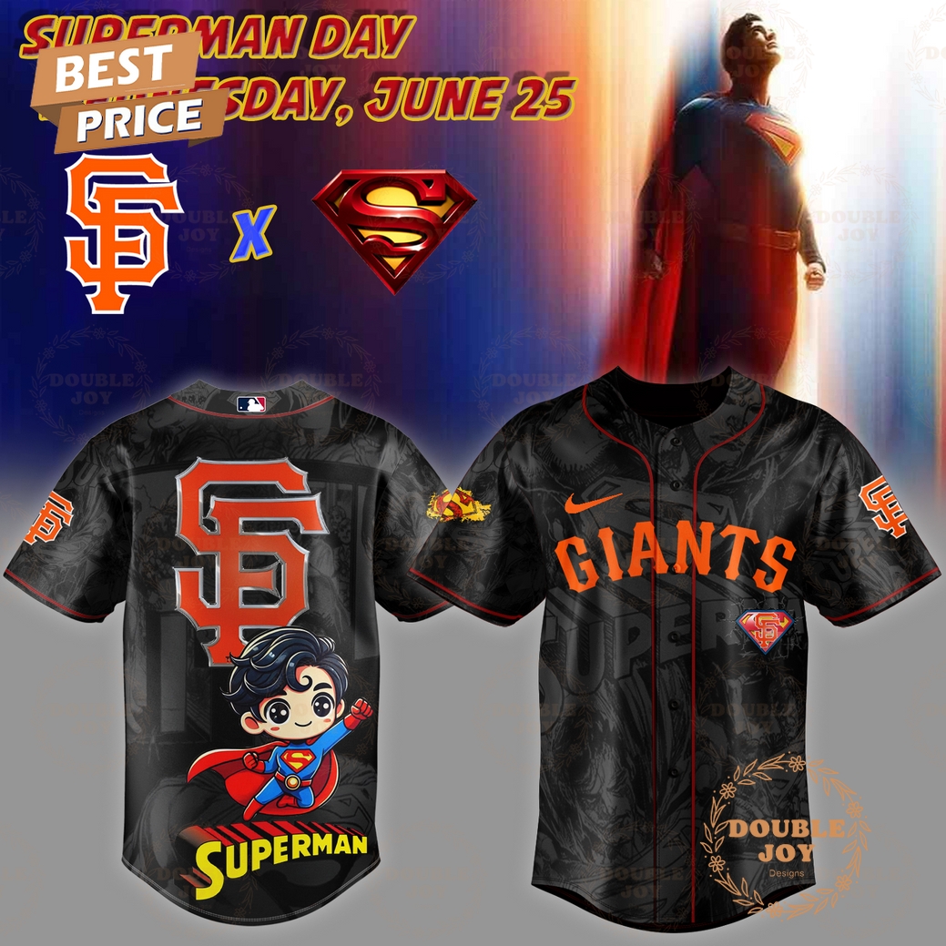San Francisco Giants 2025 Superman Day Special Edition Limited Edition Baseball Jersey San Francisco Giants 2025 Superman Day Special Edition Limited Edition Baseball Jersey