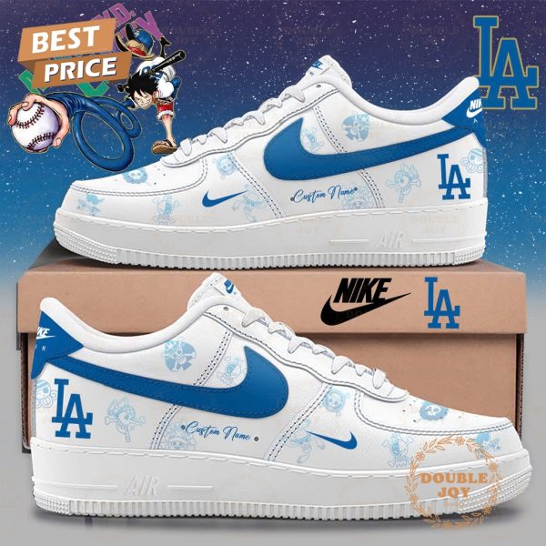 Los Angeles Dodgers x One Piece Monkey D Luffy 2025 Custom Name Limited Edition Air Force 1 Sneakers