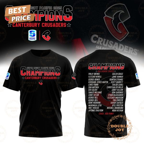 Super Rugby Pacific 2025 Champions Canterbury Crusaders Limited Edition T-Shirt, Hoodie