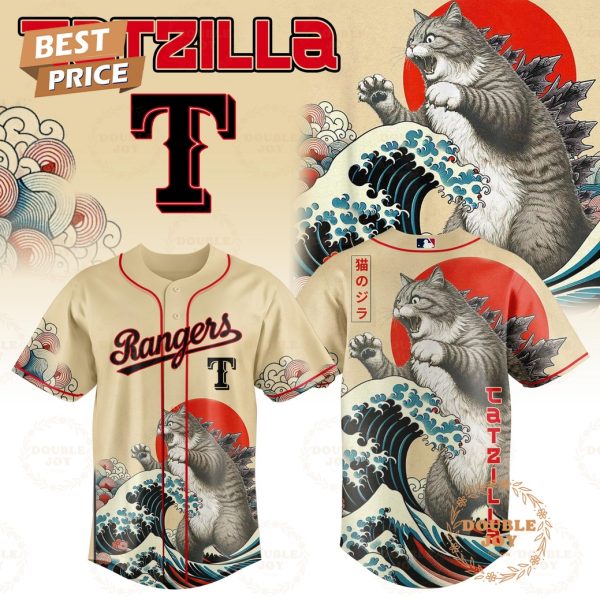 Texas Rangers Catzilla 2025 Japan Limited Edition Baseball Jersey