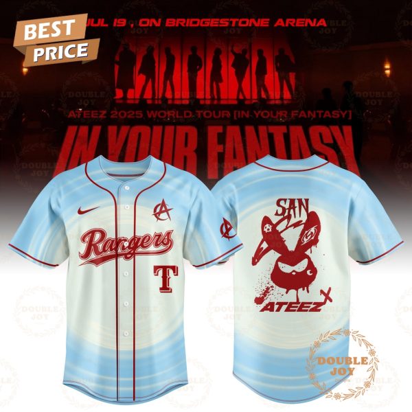 Texas Rangers x Ateez 2025 World Tour In Your Fantasy “San” Limited Edition Baseball Jersey