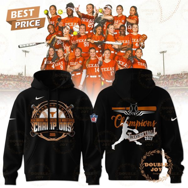 Texas Tech Red Raiders NCAA Division I Women’s College World Series Champions 2025 Hoodie – Black