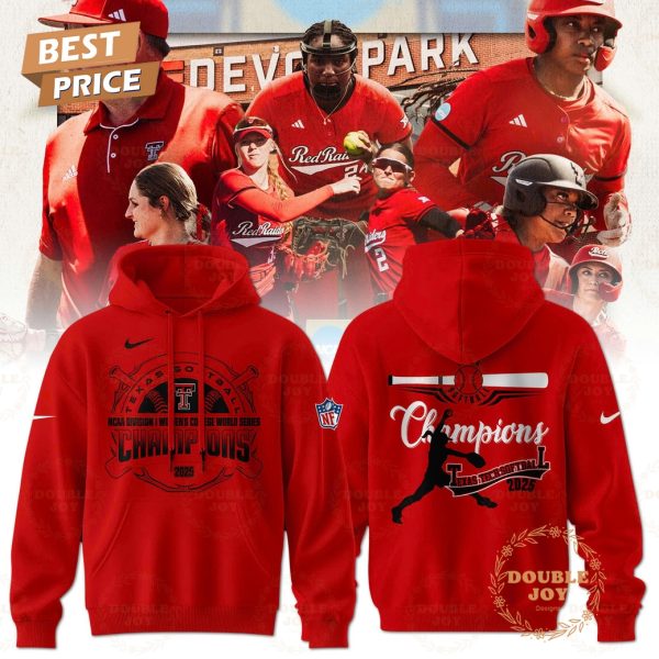 Texas Tech Red Raiders NCAA Division I Women’s College World Series Champions 2025 Hoodie – Red