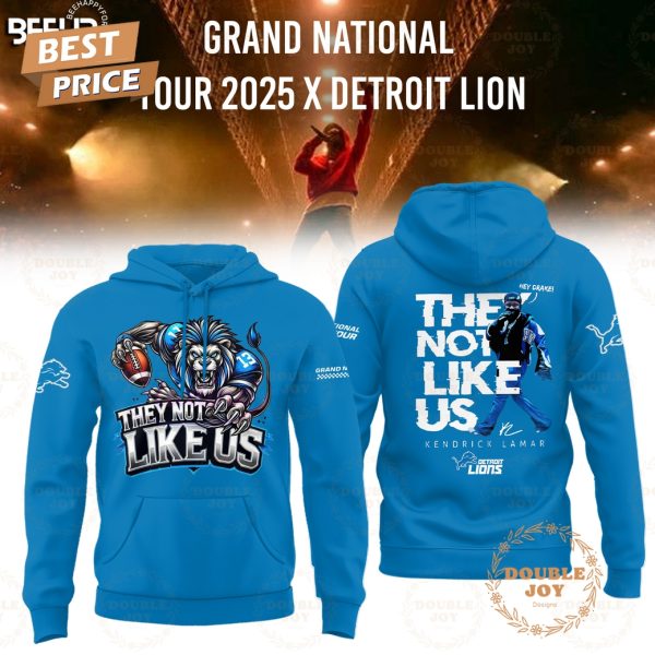 They Not Like Us Tour 2025 Detroit Lions Limited Edition Hoodie – Blue