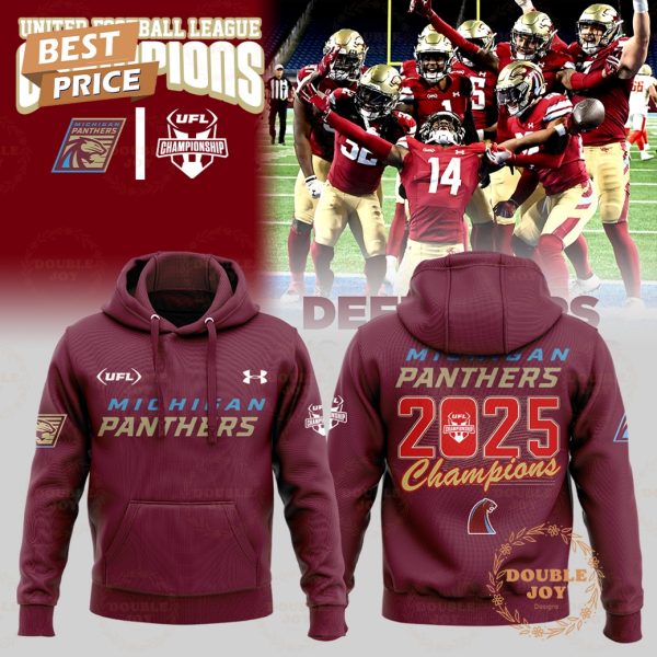 2025 United Football League Champions Michigan Panthers Limited Edition T-Shirt, Hoodie