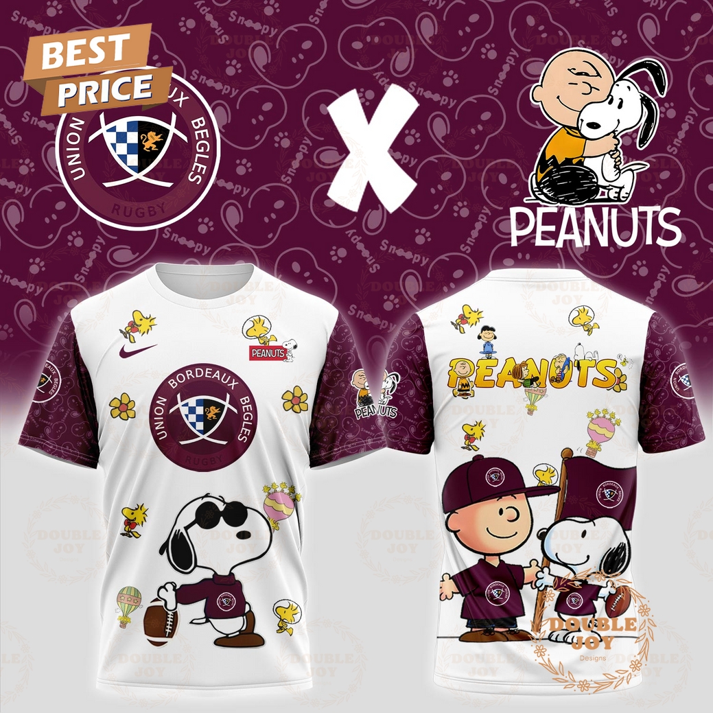 Union Bordeaux Begles Peanuts & Snoopy 2025 Limited Edition T-Shirt, Hoodie Union Bordeaux Begles Peanuts & Snoopy 2025 Limited Edition T-Shirt, Hoodie