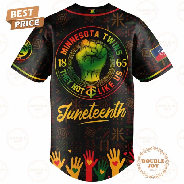 Minnesota Twins Happy Juneteenth They Not Like Us Limited Edition Baseball Jersey