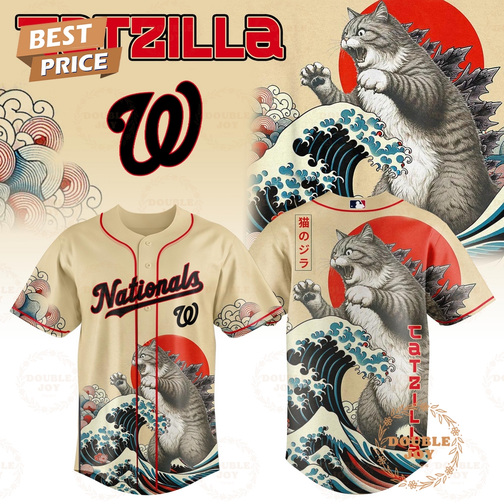 Washington Nationals Catzilla 2025 Japan Limited Edition Baseball Jersey Washington Nationals Catzilla 2025 Japan Limited Edition Baseball Jersey