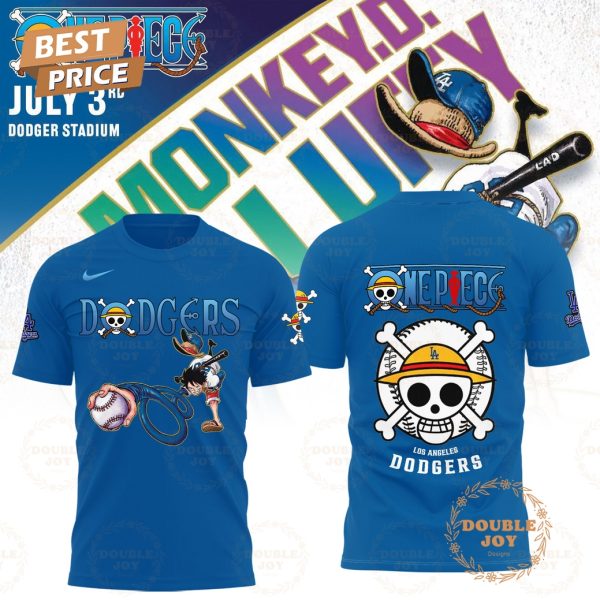 Los Angeles Dodgers 2025 One Piece Luffy Limited Edition Hoodie – Blue
