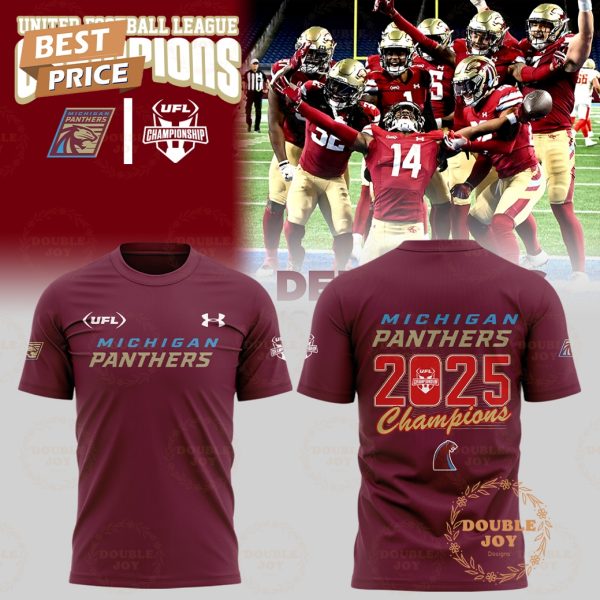 2025 United Football League Champions Michigan Panthers Limited Edition T-Shirt, Hoodie
