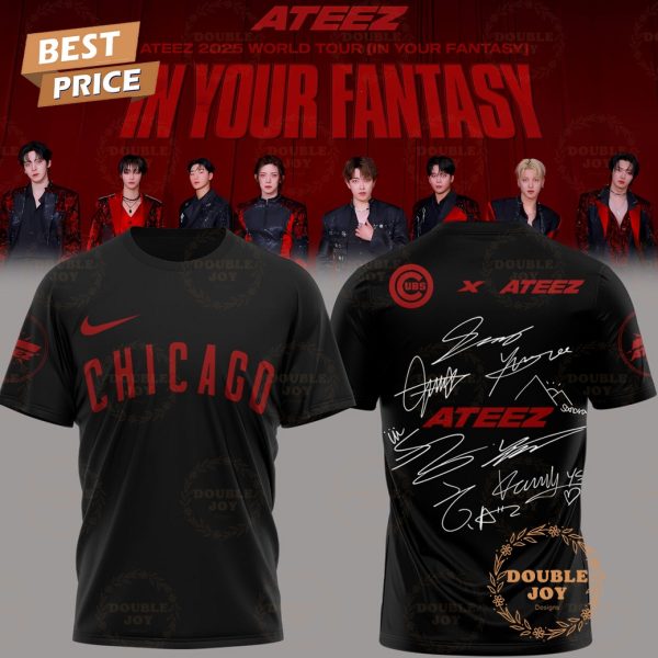 Chicago Cubs x ATEEZ World Tour 2025 T-Shirt, Hoodie – Black