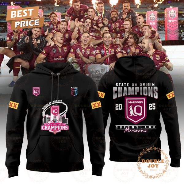 2025 Queensland Maroons State Of Origin Champions Limited Edition Hoodie