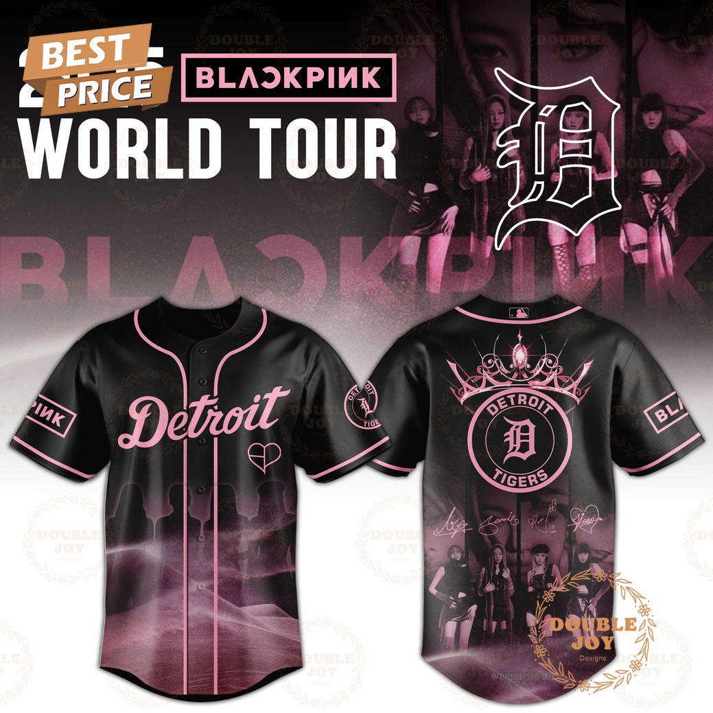 2025 World Tour Blackpink x Detroit Tigers Limited Edition Baseball Jersey 2025 World Tour Blackpink x Detroit Tigers Limited Edition Baseball Jersey
