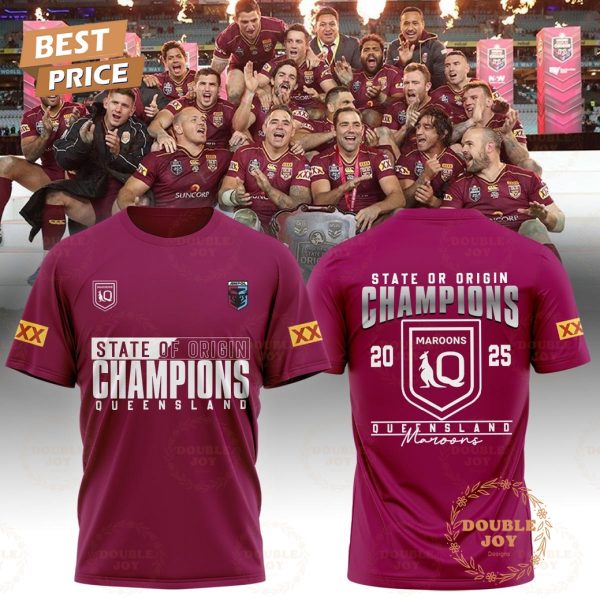 Queensland Maroons 2025 State Of Origin Champions Hoodie