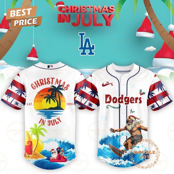 Los Angeles Dodgers x Christmas In July EST.2025 Special Edition Baseball Jersey