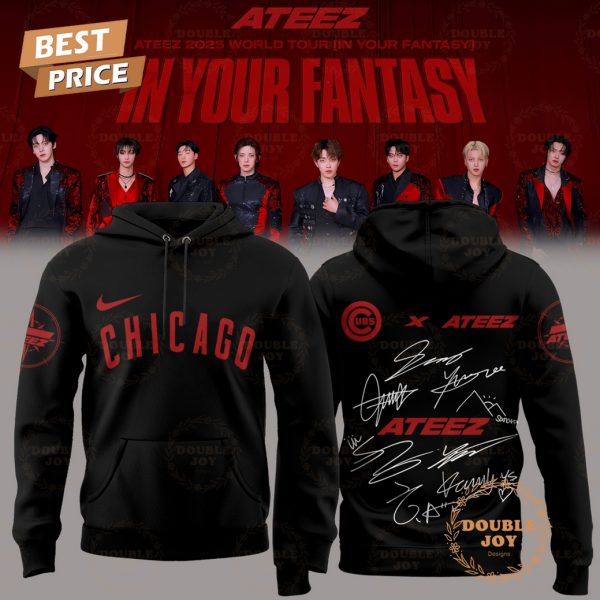 Chicago Cubs x ATEEZ World Tour 2025 T-Shirt, Hoodie – Black