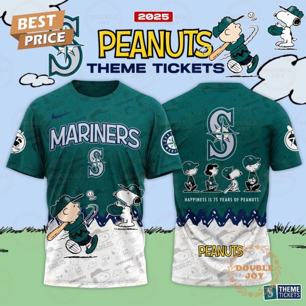 Seattle Mariners Theme Tickets Peanuts 2025 Custom Name Limited Edition Hoodie