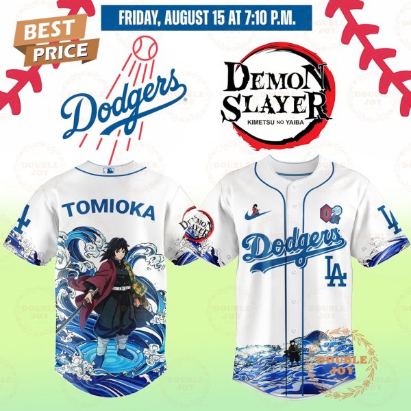 Los Angeles Dodgers x The Movie Demon Slayer Tomioka Baseball Jersey
