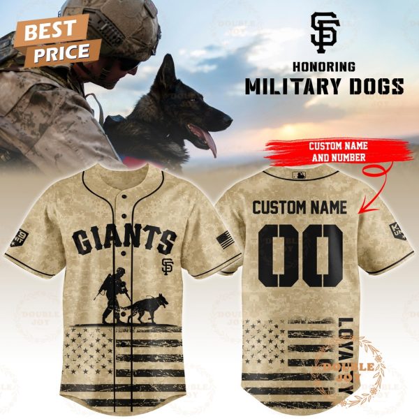 San Francisco Giants Honoring Military Dogs 2025 Custom Name Limited Edition Baseball Jersey