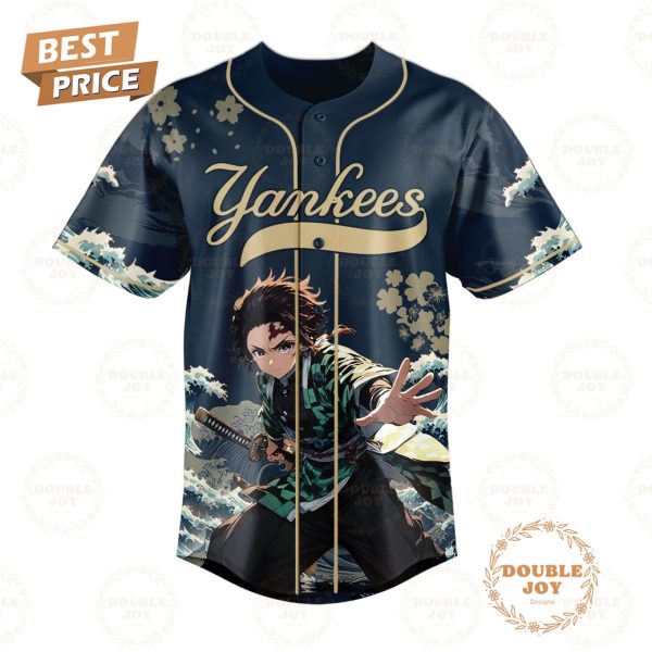New York Yankees Tanjiro Kamado x Demon Slayer: Kimetsu No Yaiba 2025 Limited Edition Baseball Jersey