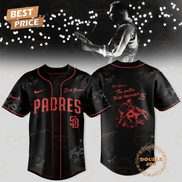 San Diego Padres x Zach Bryan’s 2025 The Quittin Time Summer Limited Edition Baseball Jersey