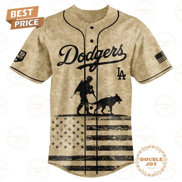 Los Angeles Dodgers Honoring Military Dogs 2025 Custom Name Limited Edition Baseball Jersey