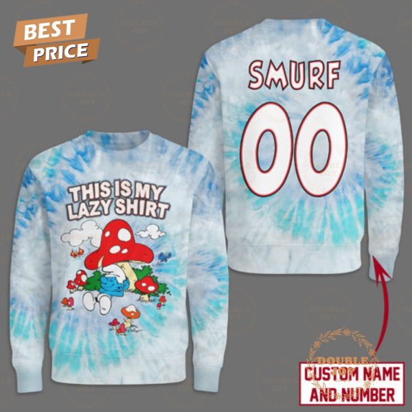 The Smurfs This Is My Lazy Shirt Custom Name & Number T-Shirt, Hoodie
