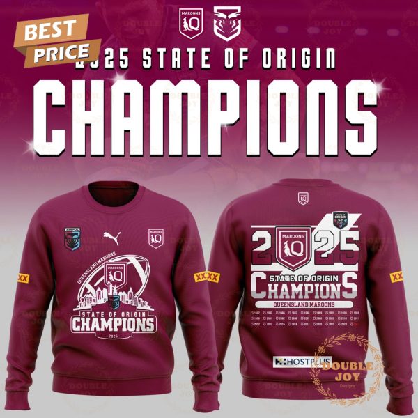 State Of Origin Champions 2025 Queensland Maroons Limited Edition T-Shirt, Hoodie
