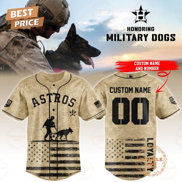 Houston Astros Honoring Military Dogs 2025 Custom Name Limited Edition Baseball Jersey