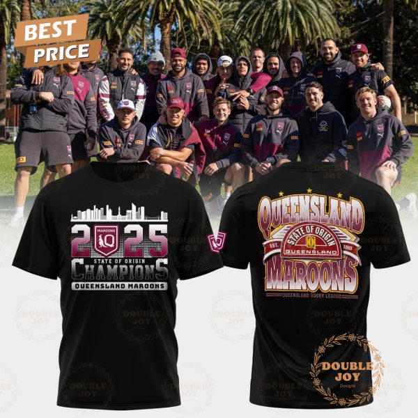 Queensland Maroons EST. 1980 State Of Origin 2025 Champions T-Shirt, Hoodie