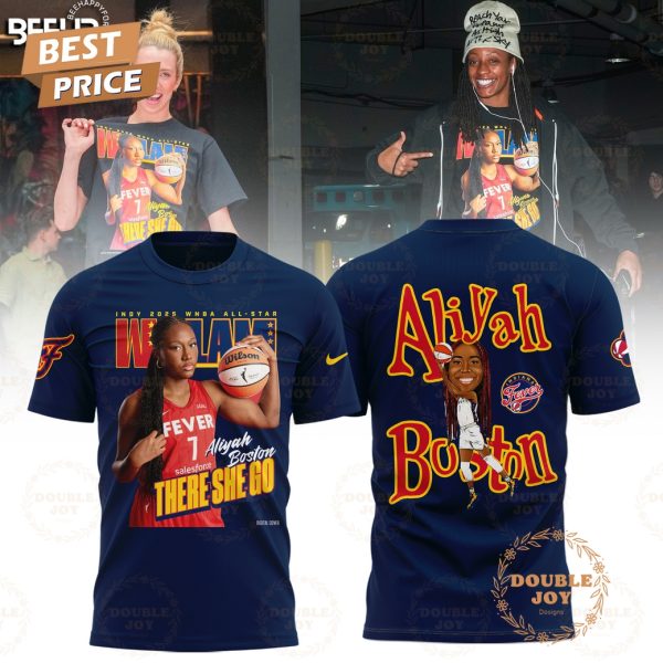 Aliyah Boston There She Go Indiana Fever 2025 WNBA All-Star Limited Edition T-Shirt, Hoodie – Blue