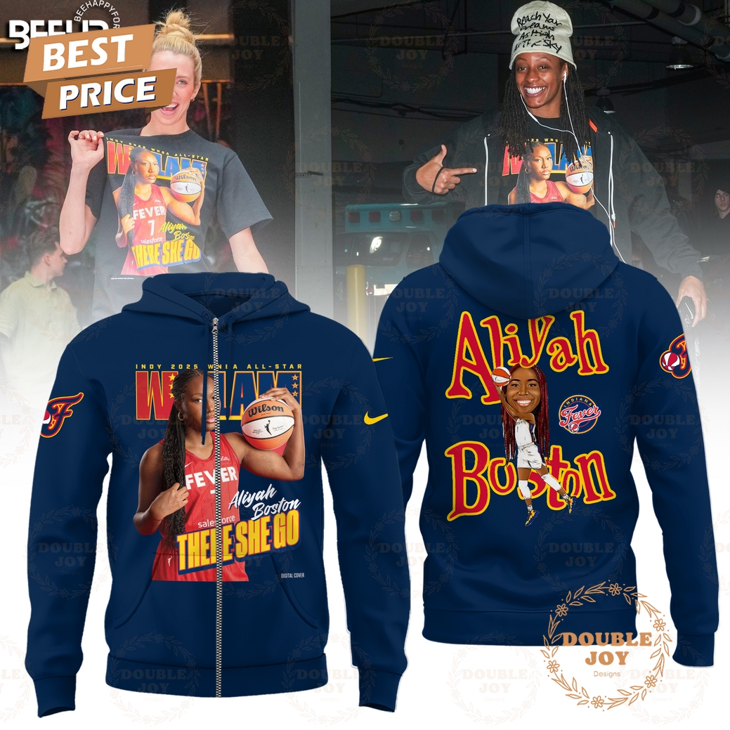 Aliyah Boston There She Go Indiana Fever 2025 WNBA All-Star Limited Edition T-Shirt, Hoodie - Blue Aliyah Boston There She Go Indiana Fever 2025 WNBA All-Star Limited Edition T-Shirt, Hoodie - Blue