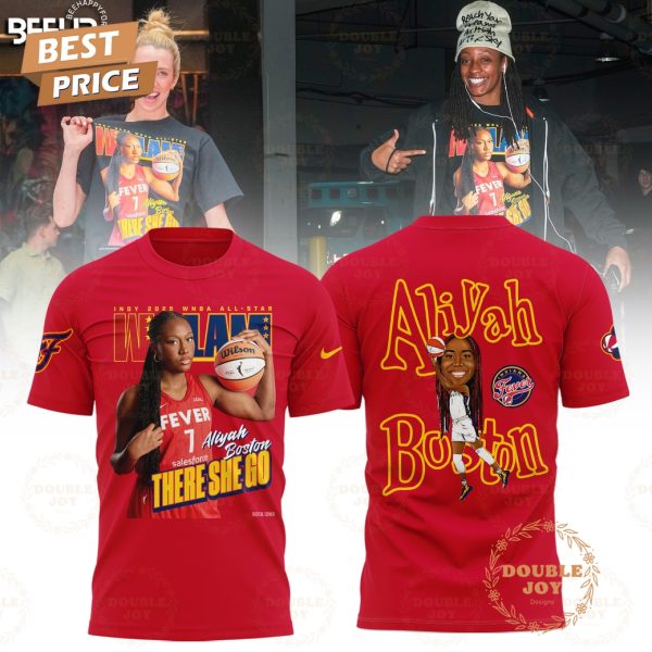 Aliyah Boston There She Go Indiana Fever 2025 WNBA All-Star Limited Edition T-Shirt, Hoodie – Red